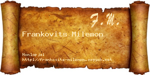 Frankovits Milemon névjegykártya